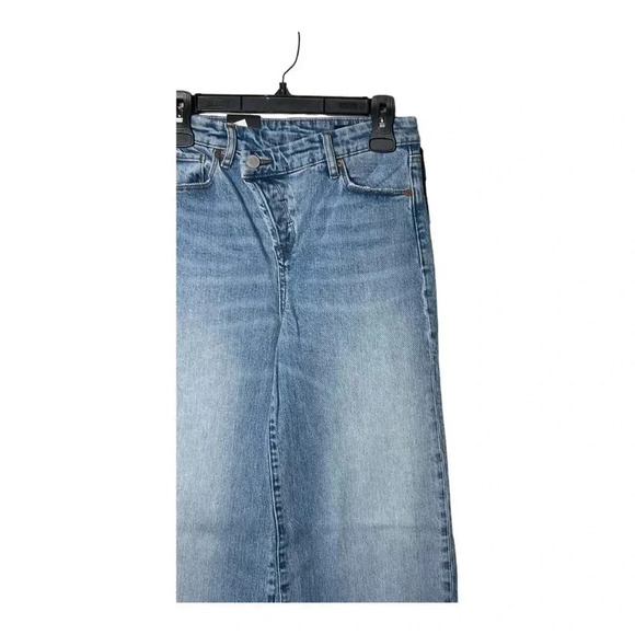 1331. BLANK NYC “SAY LESS” WIDE LEG DENIM JEANS SIZE 26 CROSS OVER BUTTON FLY - Picture 6 of 15